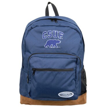 Navy CSUF Backpack with Suede Bottom - Navy